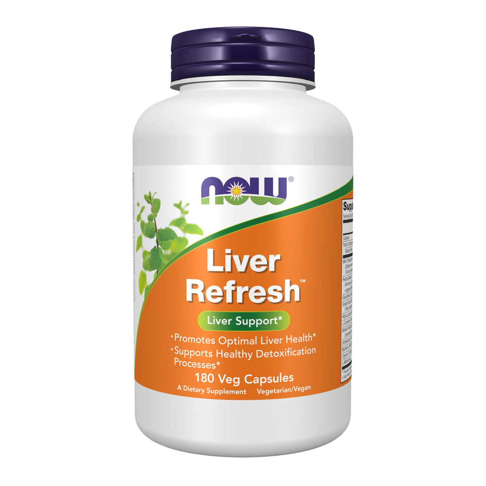 NOW Foods Liver Refresh bottle front shows the product for liver health support