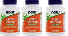 Now Foods Liver Refresh bottle front view with veggie capsules for daily support