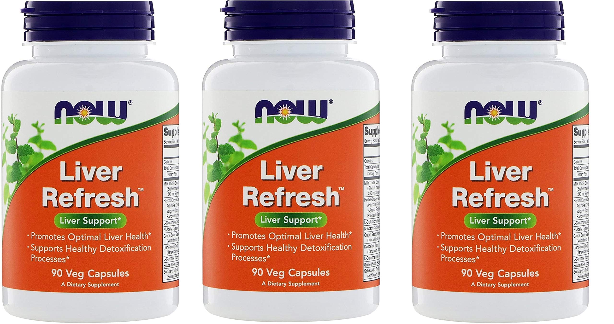 Now Foods Liver Refresh pack of 3 bottles for convenient routine