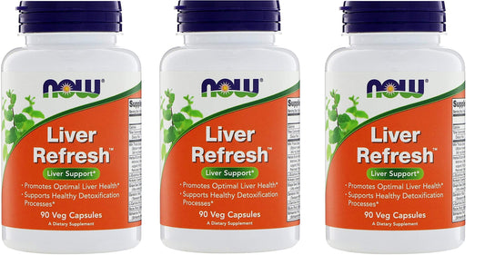 Now Foods Liver Refresh pack of 3 bottles for convenient routine