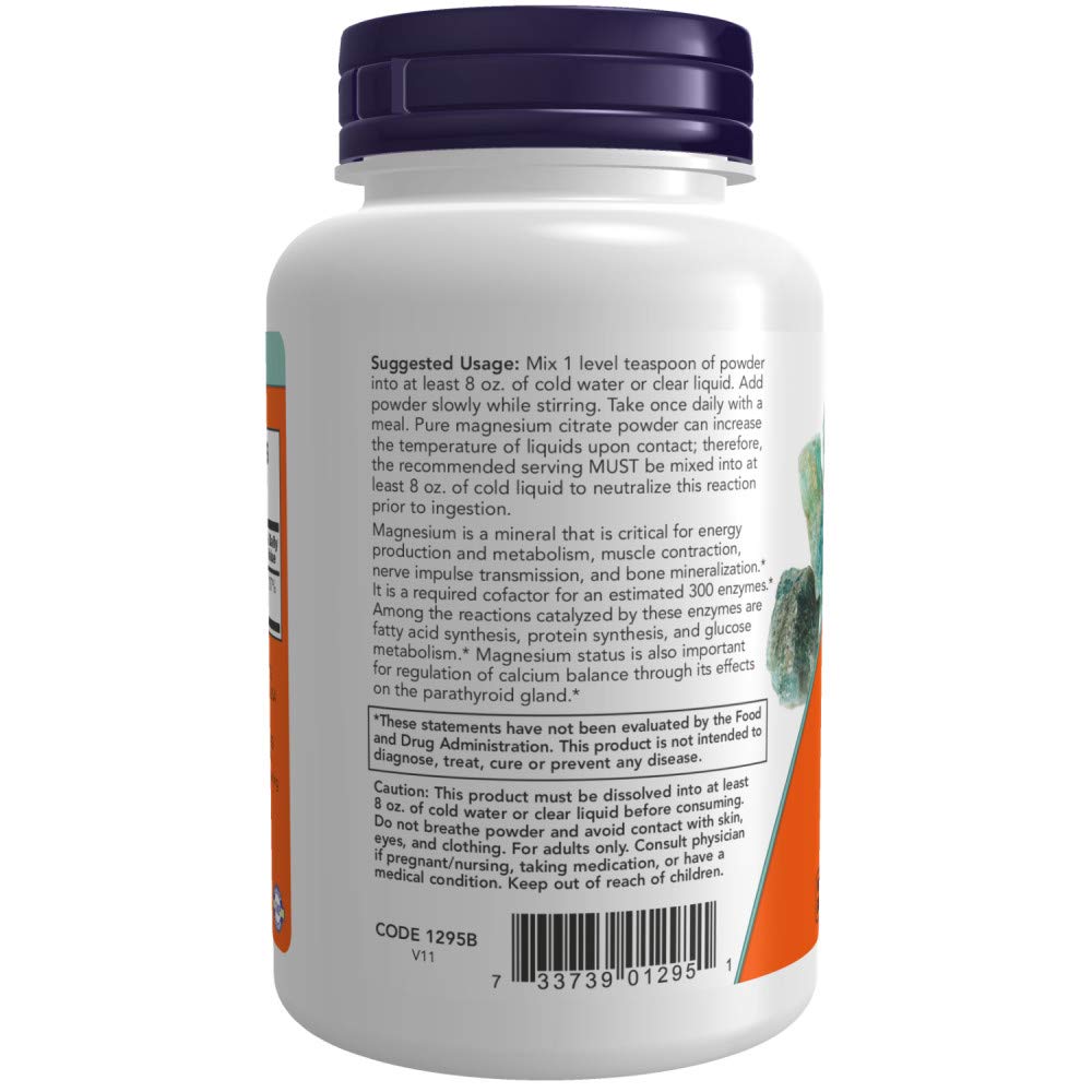 NOW Foods Magnesium Citrate Powder two-pack image emphasizes value for ongoing use.