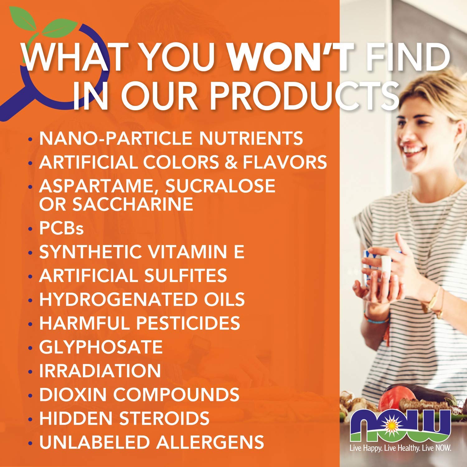 NOW Foods tree planting initiative graphic representing sustainability