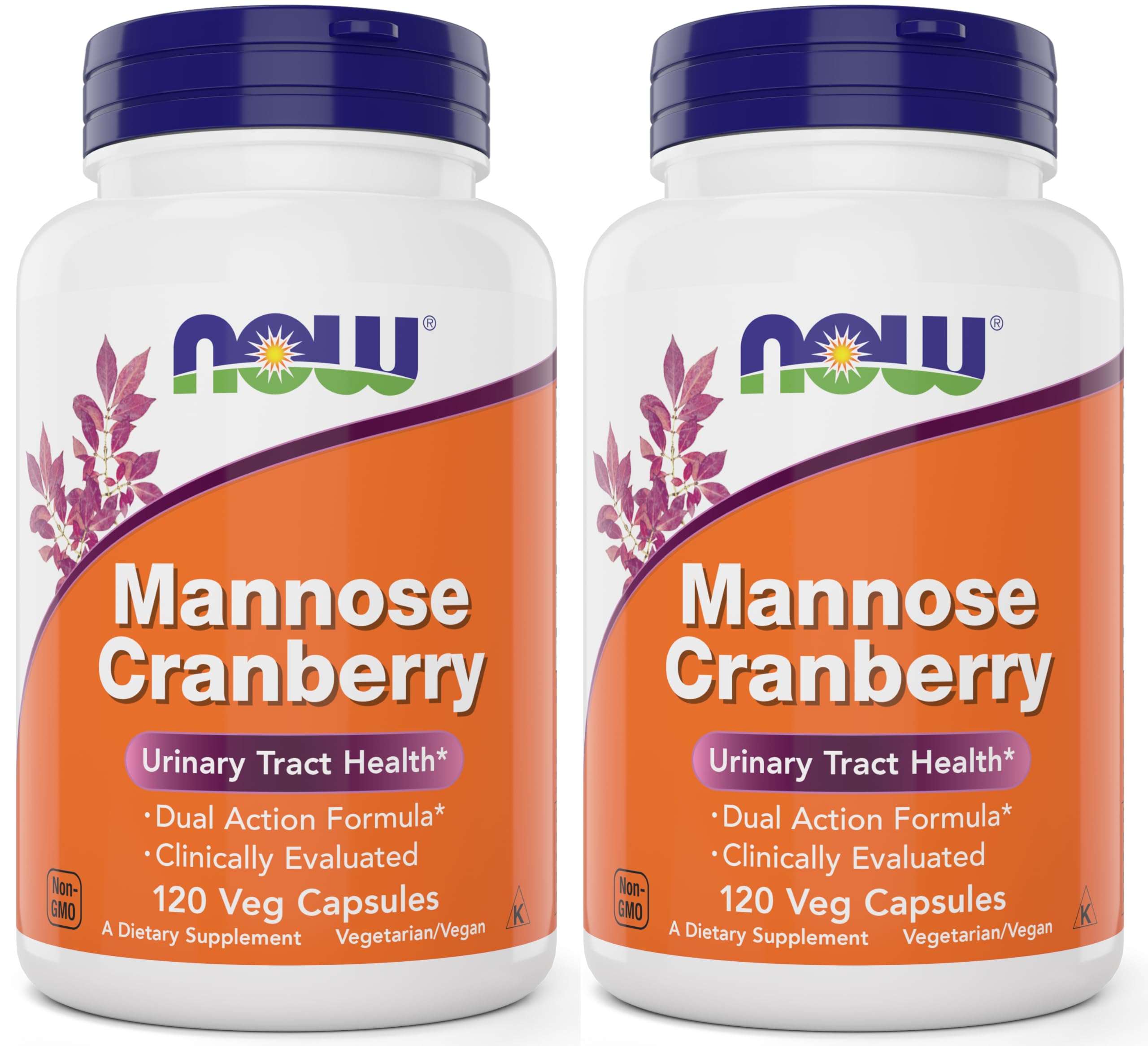 NOW Foods Mannose Cranberry bottle cap close-up for UT health support