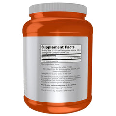 NOW Foods creatine monohydrate powder scoop ready for quick mix.