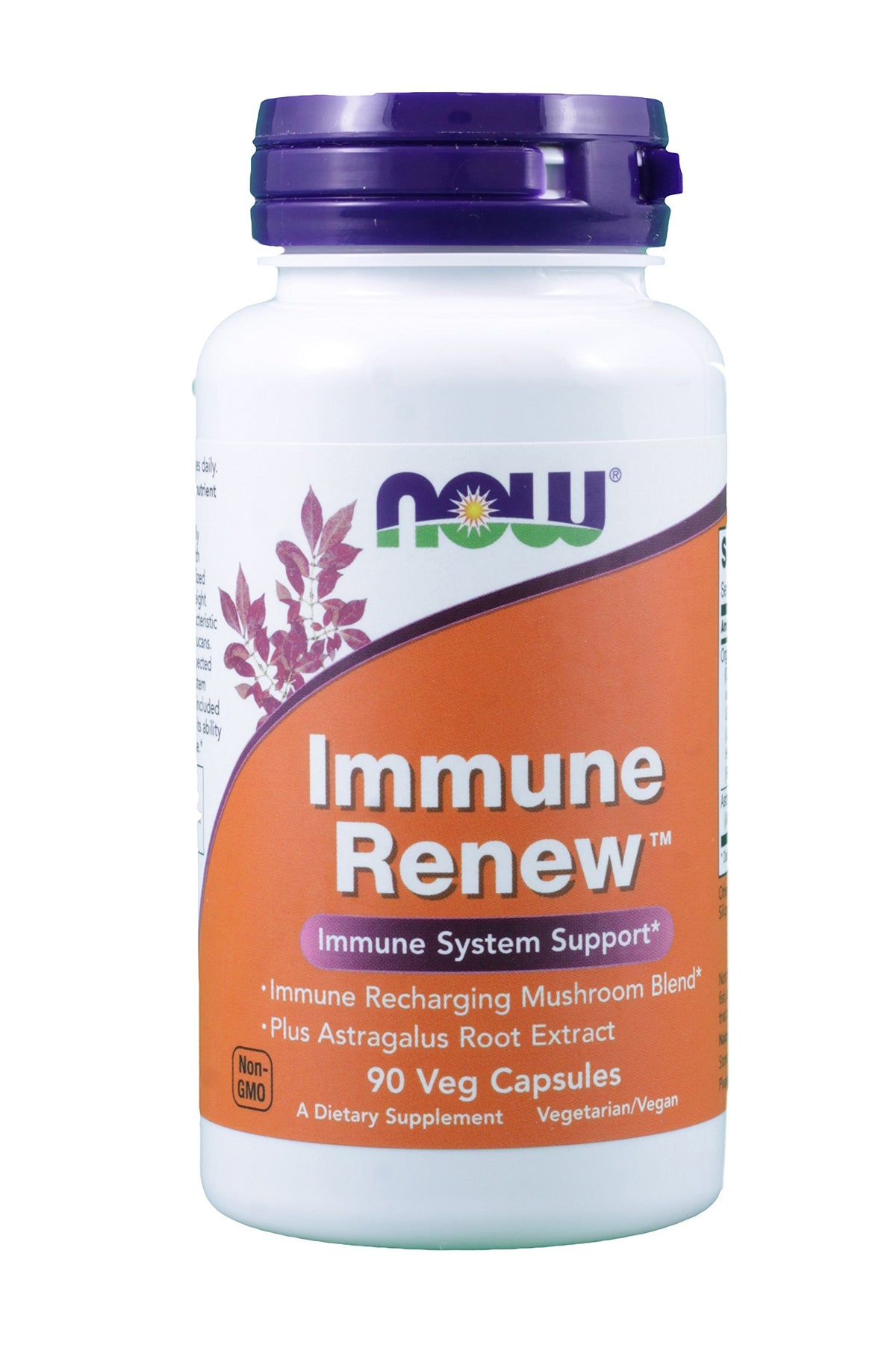 NOW Foods Mushroom Immune Renew bottle label showing immune support blend