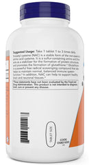 NOW Foods NAC 1000 mg tablets container emphasizing easy daily use.