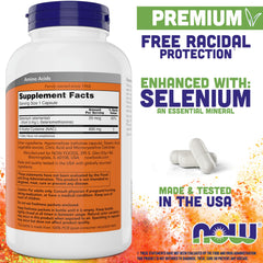 NOW Foods NAC 600mg capsules easy-to-swallow for regular use.