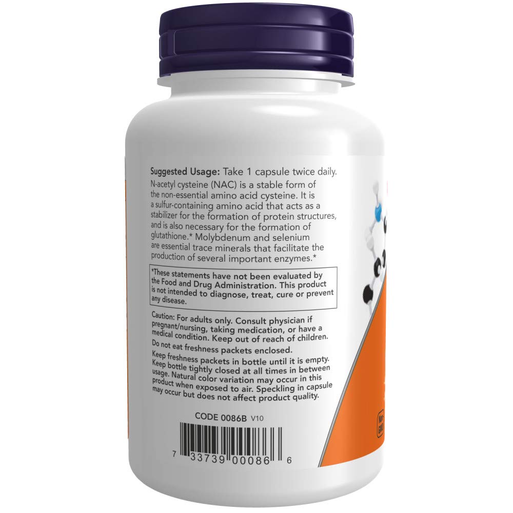 NOW Foods NAC bottle pouring shot supports simple daily intake.