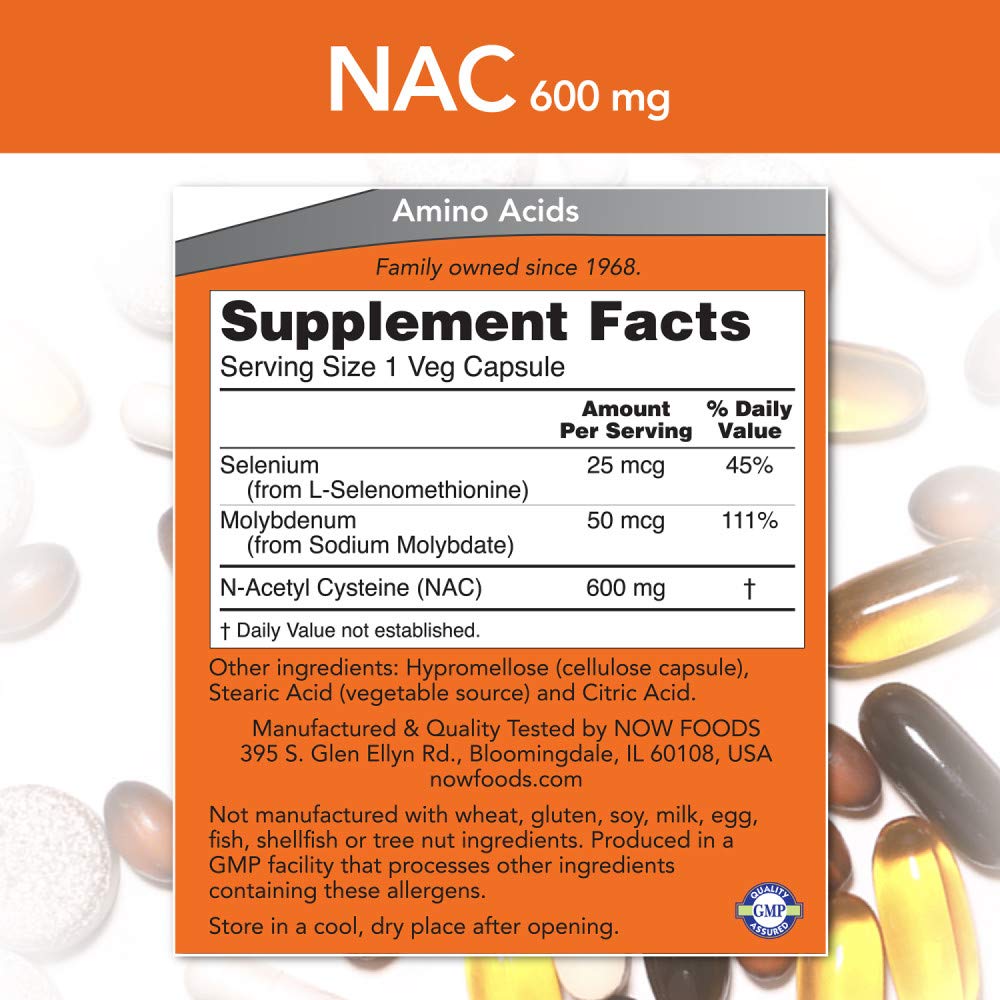 NOW Foods NAC daily-use pack demonstrates easy daily routine with NAC capsules.