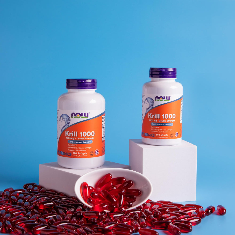NOW Foods Neptune Krill packaging box on display for gifting or easy stocking