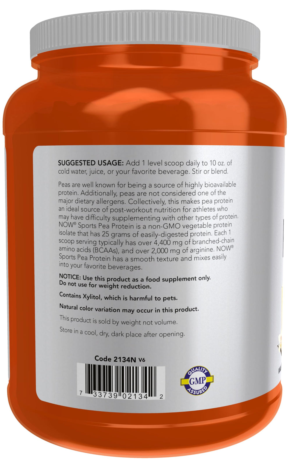 NOW Foods Non-GMO label signals clean, allergen-friendly protein option