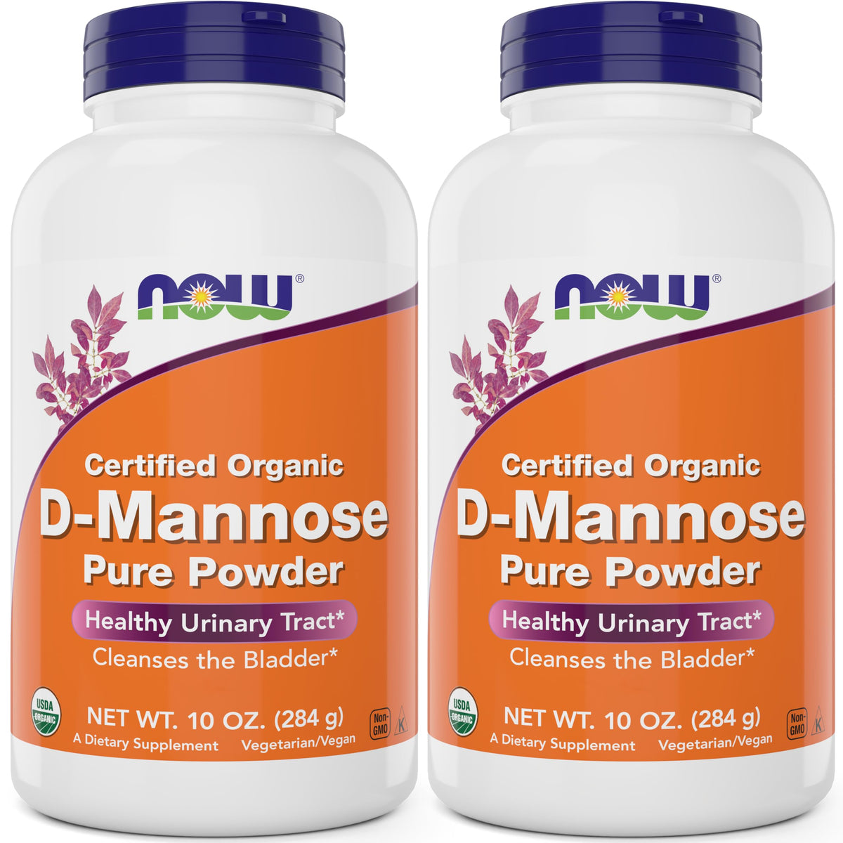 NOW Foods Organic D-Mannose bottle for daily urinary tract support