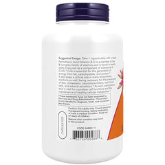 NOW Foods Pantothenic Acid capsules close-up for easy daily use in energy support.
