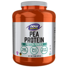NOW Foods Pea Protein 24g bottle showcasing plant-based protein for workouts