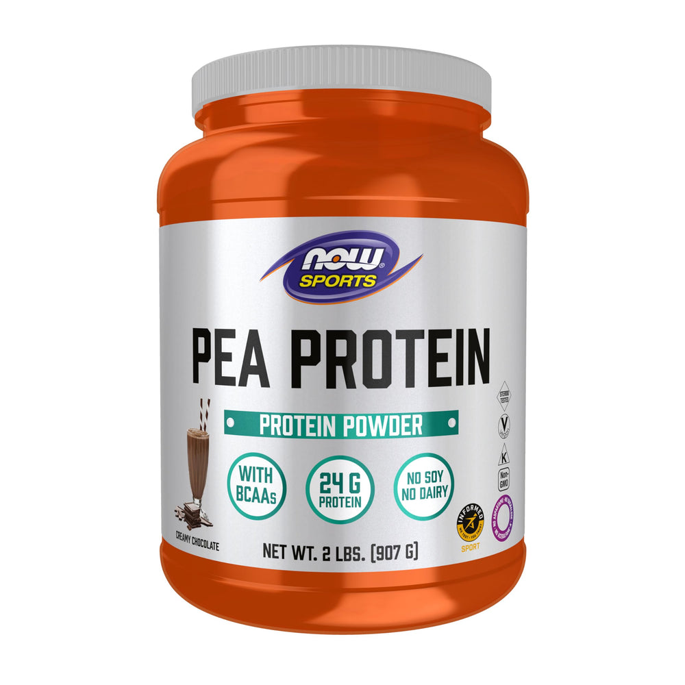 NOW Foods Pea Protein 24 g scoop for quick post-workout recovery