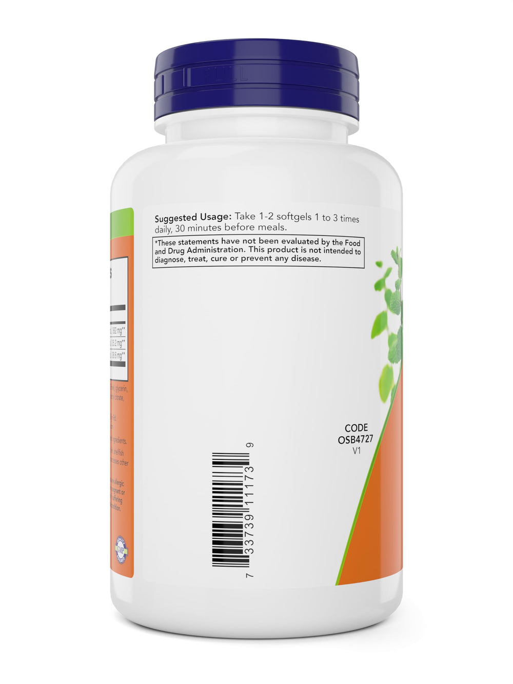 NOW Foods Peppermint Gels ginger and fennel oil closeup highlights natural ingredients for GI support.