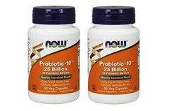 NOW Foods Probiotic-10 bottle featuring 25 Billion strains for daily gut balance