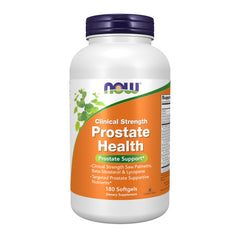 NOW Foods Prostate Health bottle close-up showing targeted nutrients for prostate support