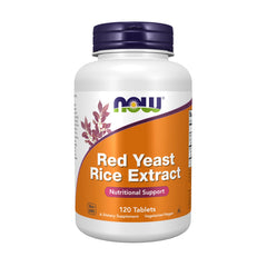 NOW Foods Red Yeast Rice 1200 mg bottle front for convenient daily nutritional support.
