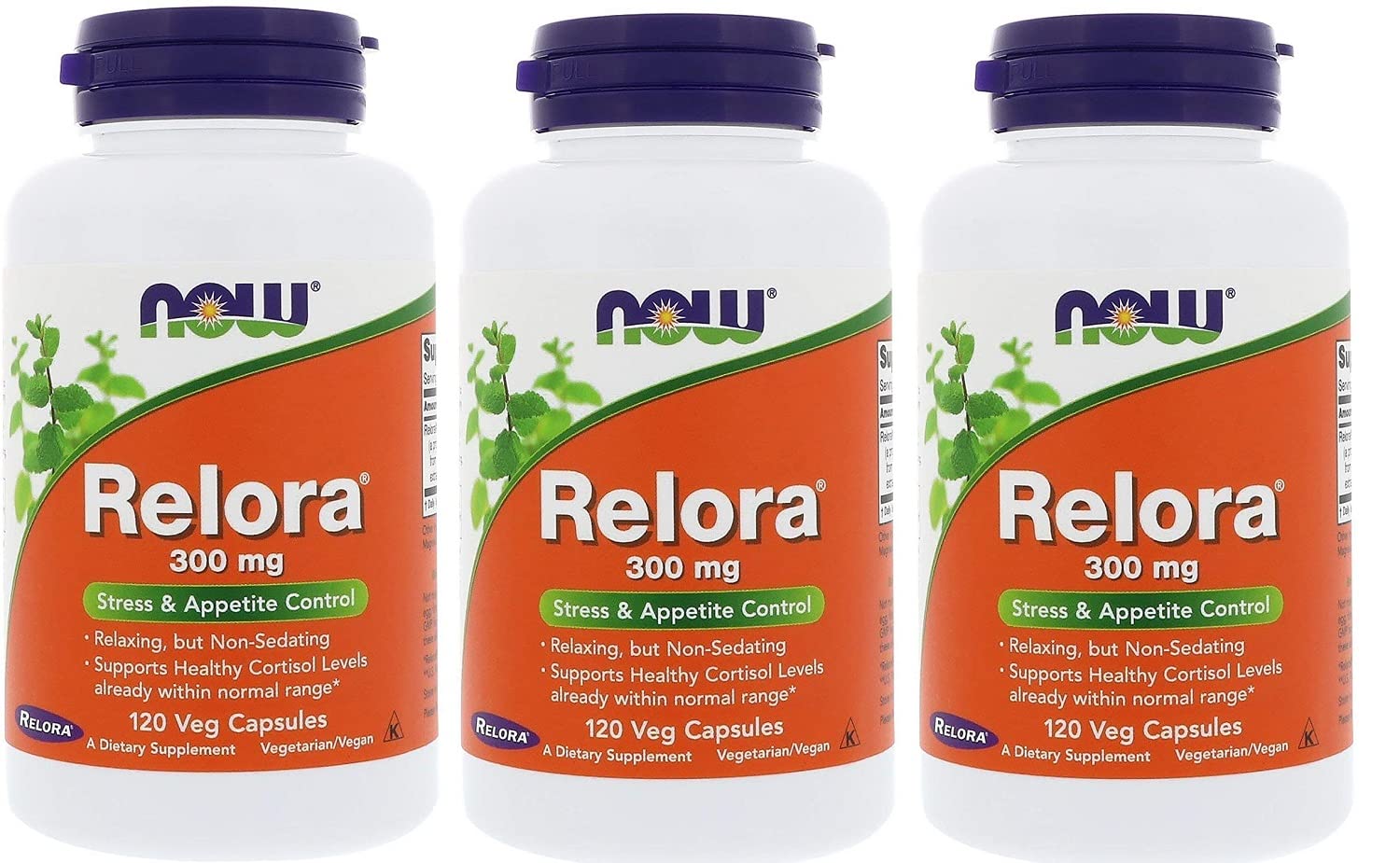 NOW Foods Relora label close-up, emphasizing plant extract blend of Magnolia and Phellodendron.