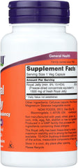 NOW Foods Royal Jelly 1500mg bottle on kitchen counter for daily use.