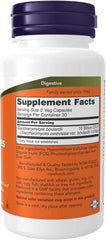 NOW Foods Saccharomyces boulardii capsules close-up; designed to reach the intestinal tract.