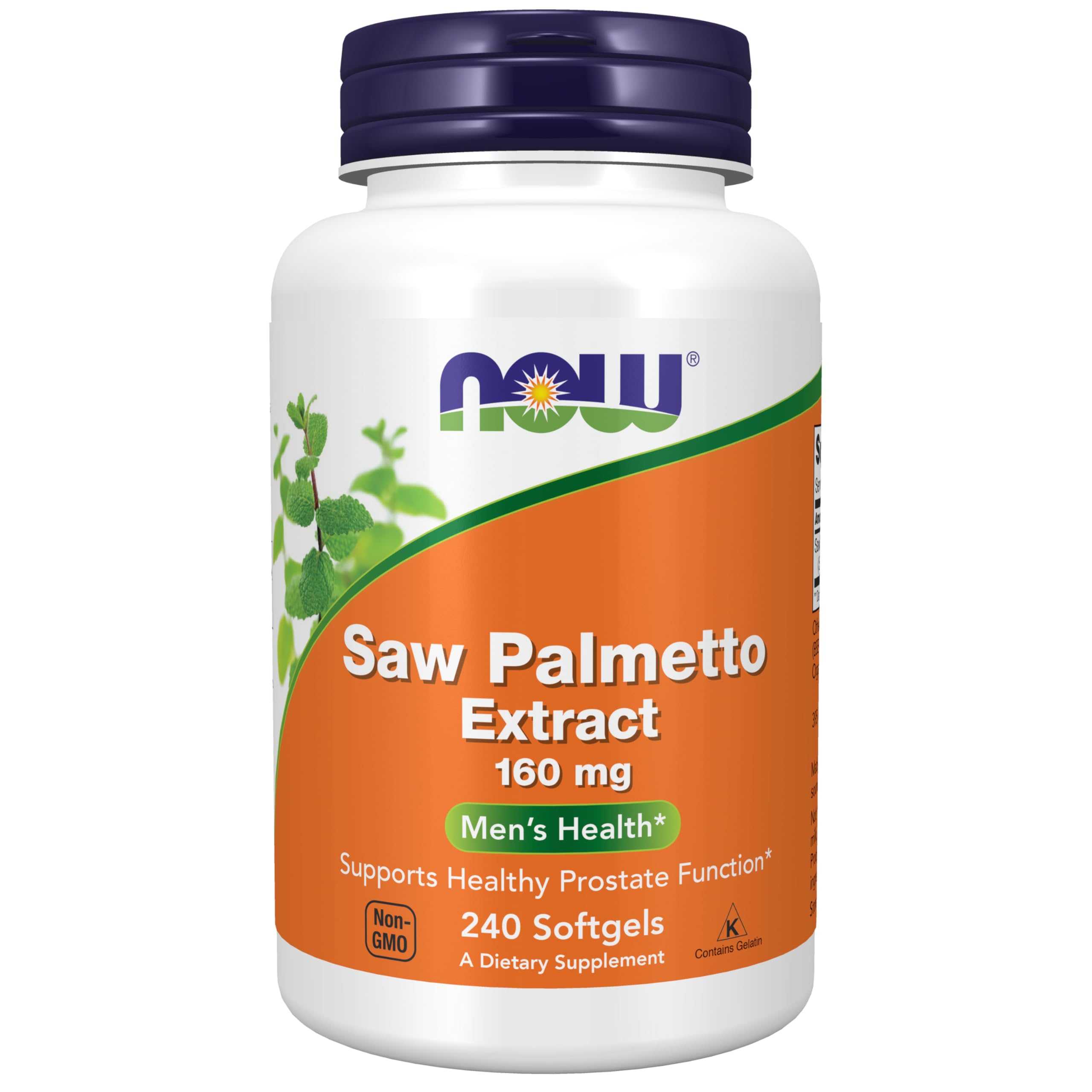 NOW Foods Saw Palmetto softgels in bottle suggesting daily prostate support