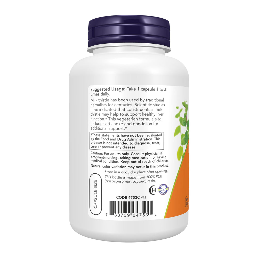 NOW Foods Silymarin 2-pack packaging for convenient daily capsules.