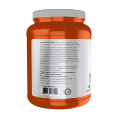 NOW Foods egg white protein tub close-up highlighting quality