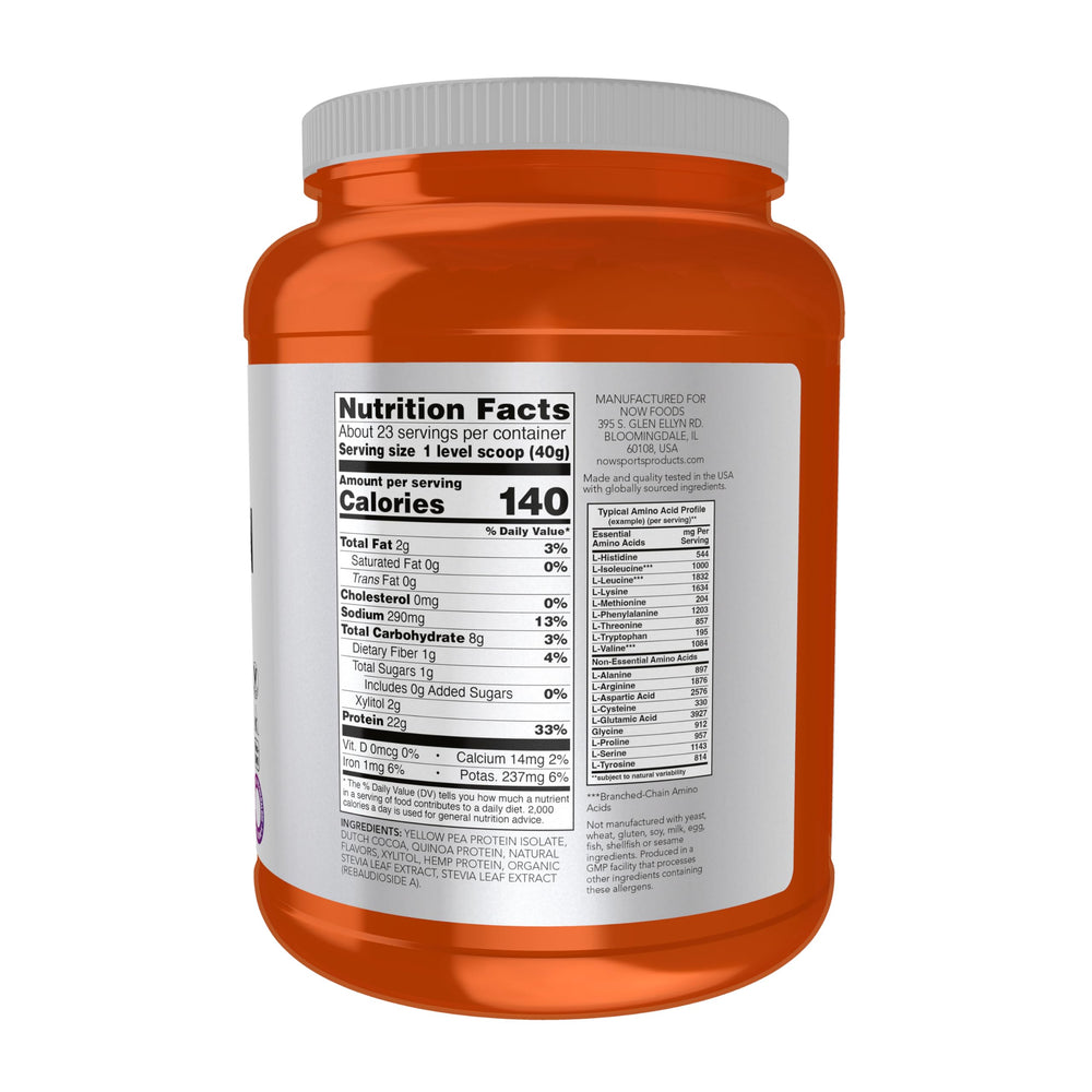 NOW Foods Plant Protein Complex scoop for convenient daily protein use.
