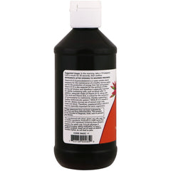 NOW Foods Vitamin B-12 Liquid label emphasizes no alcohol formula and vegan suitability.