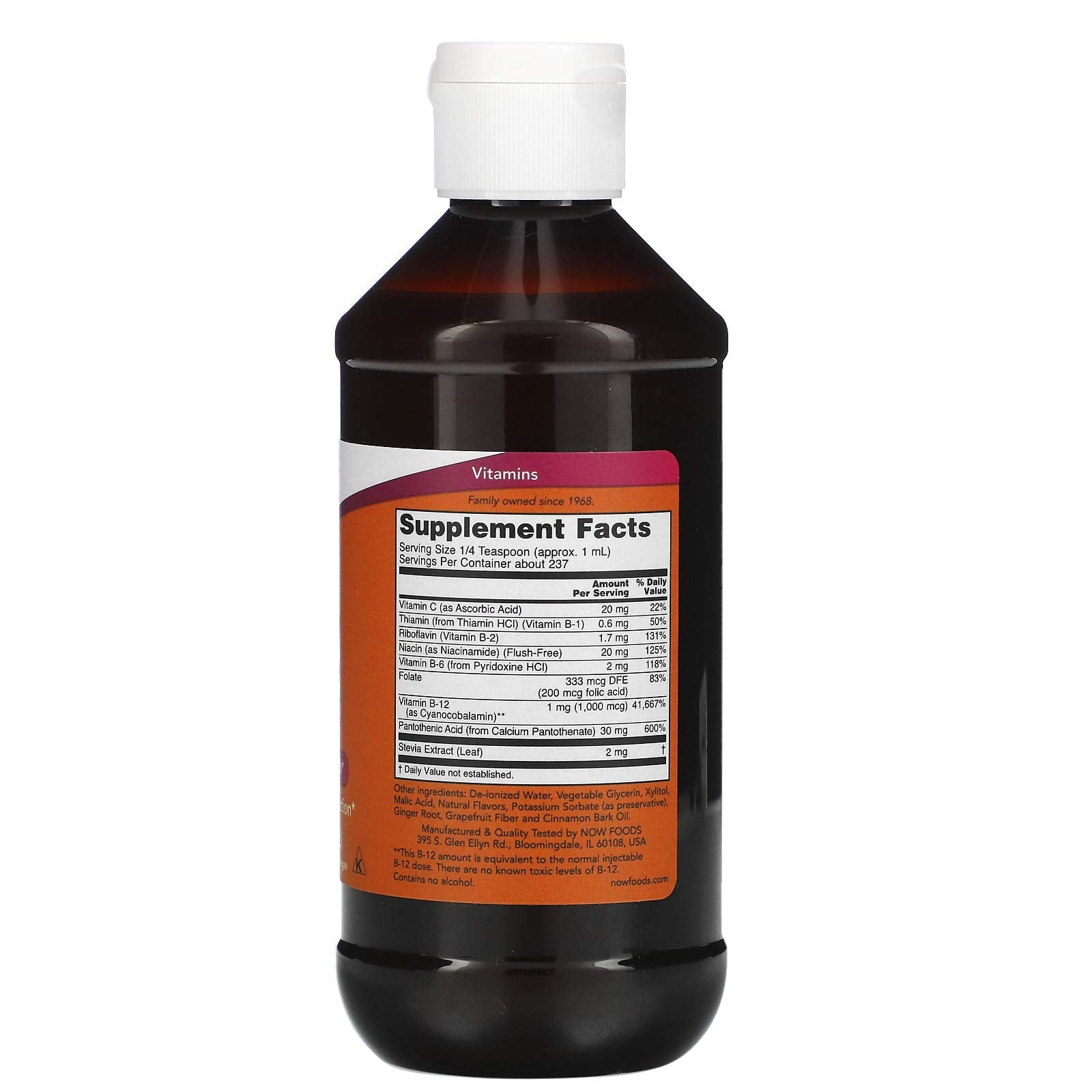 NOW Foods Vitamin B-12 Liquid pack presents a 2-pack option for ongoing supplementation.