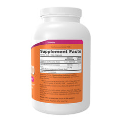 NOW Foods Vitamin C-1000 capsule close-up shows easy-to-swallow veggie capsule.