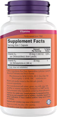 NOW Foods Vitamin D3 K2 capsules close-up for vegetarian daily support