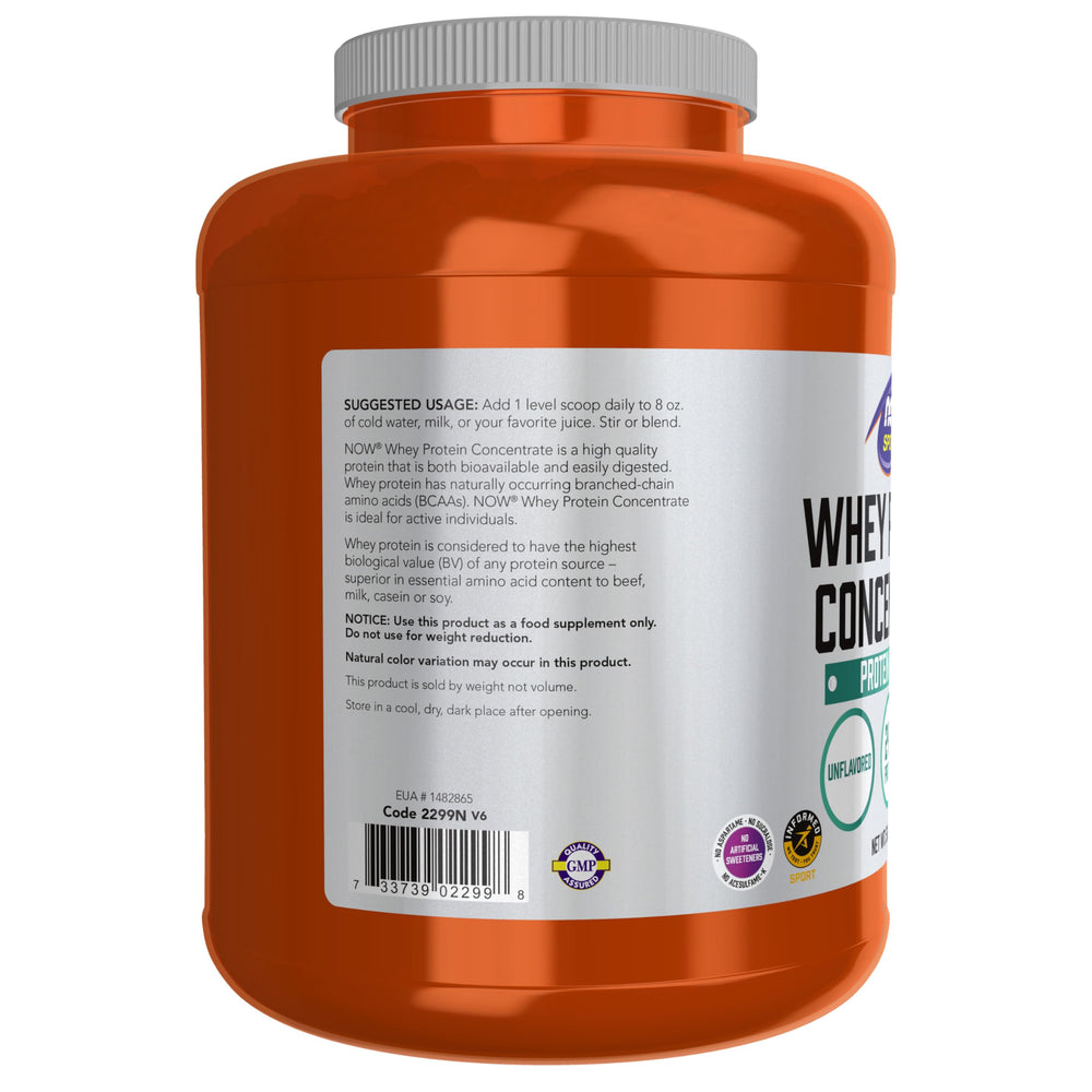 NOW Foods Whey Protein Concentrate shake in glass after mixing
