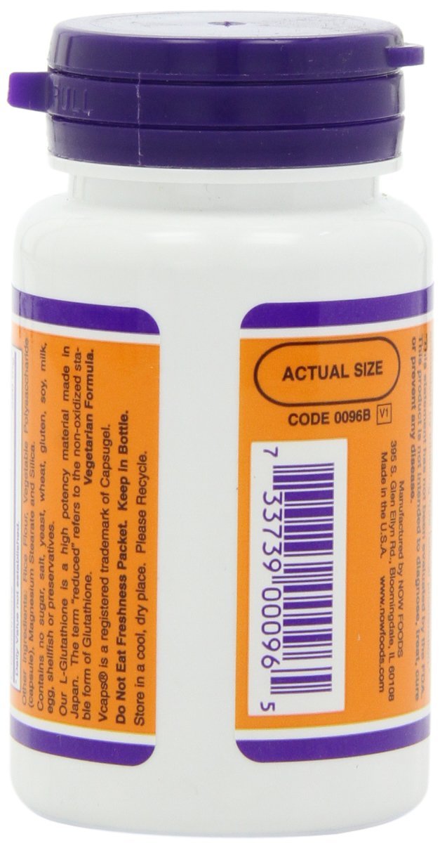 NOW Foods Glutathione 250mg pack of 2 bottles on display