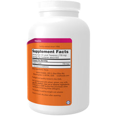 NOW Foods Inositol Powder label closeup—non-GMO vegan kosher attributes.