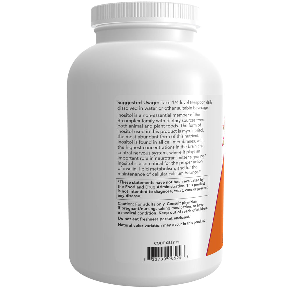 NOW Foods Inositol Powder scoop—easy daily portioning.
