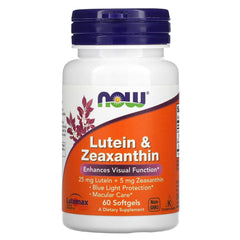 NOW Foods lutein zeaxanthin bottle ready for daily blue light protection
