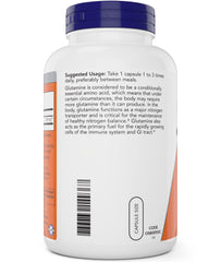 NOW Foods pack of 2 L-Glutamine bottles for convenient routines