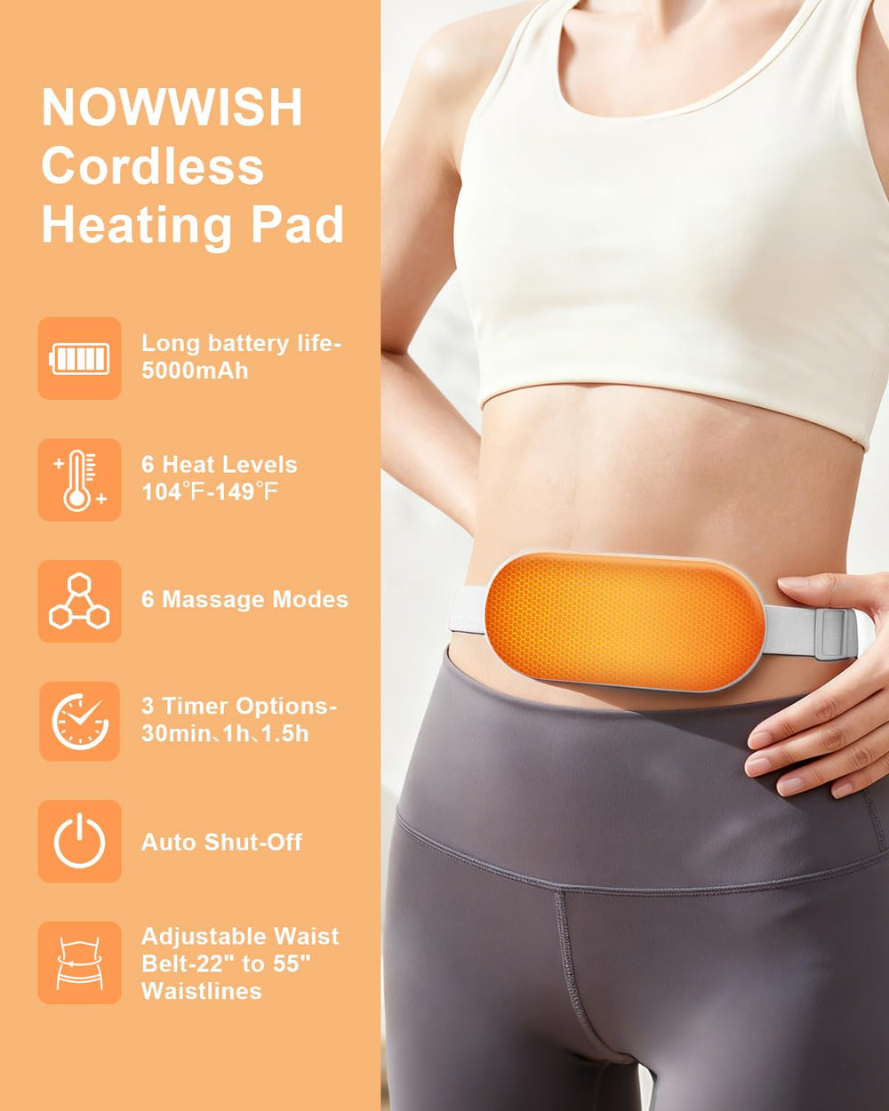 NOWWISH graphene rapid-heat in three seconds for quick comfort.