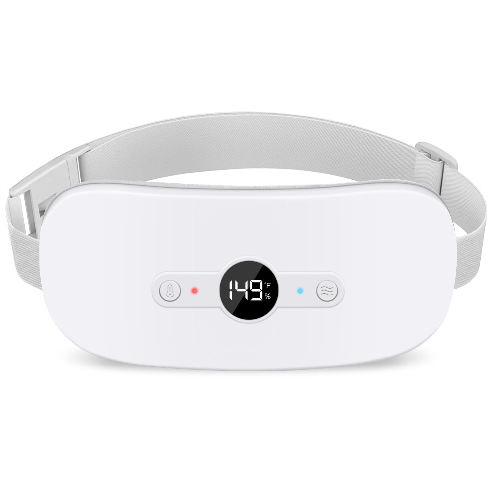 NOWWISH heating pad with LED display shows temperature and battery level for easy control.