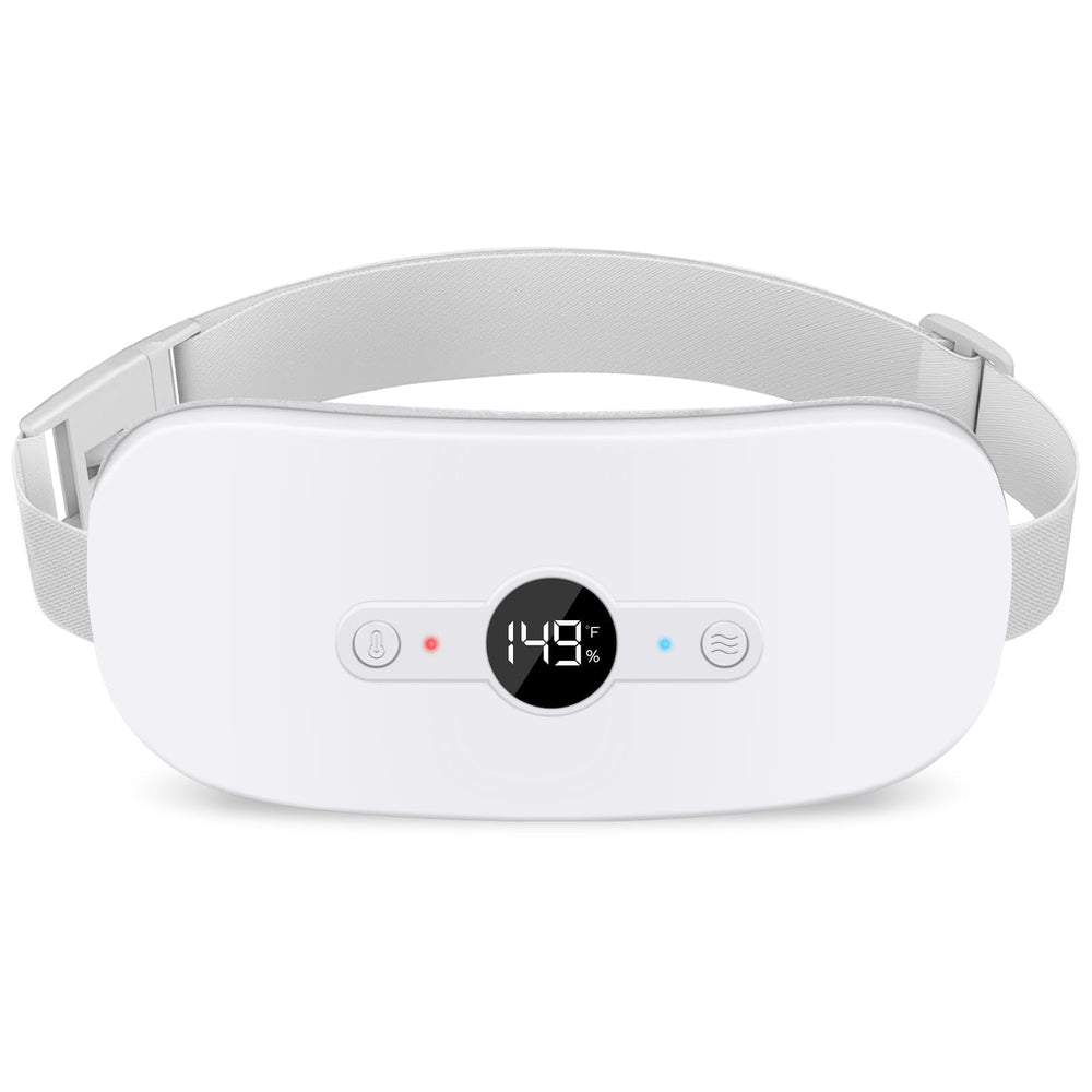NOWWISH heating pad with LED display shows temperature and battery level for easy control.