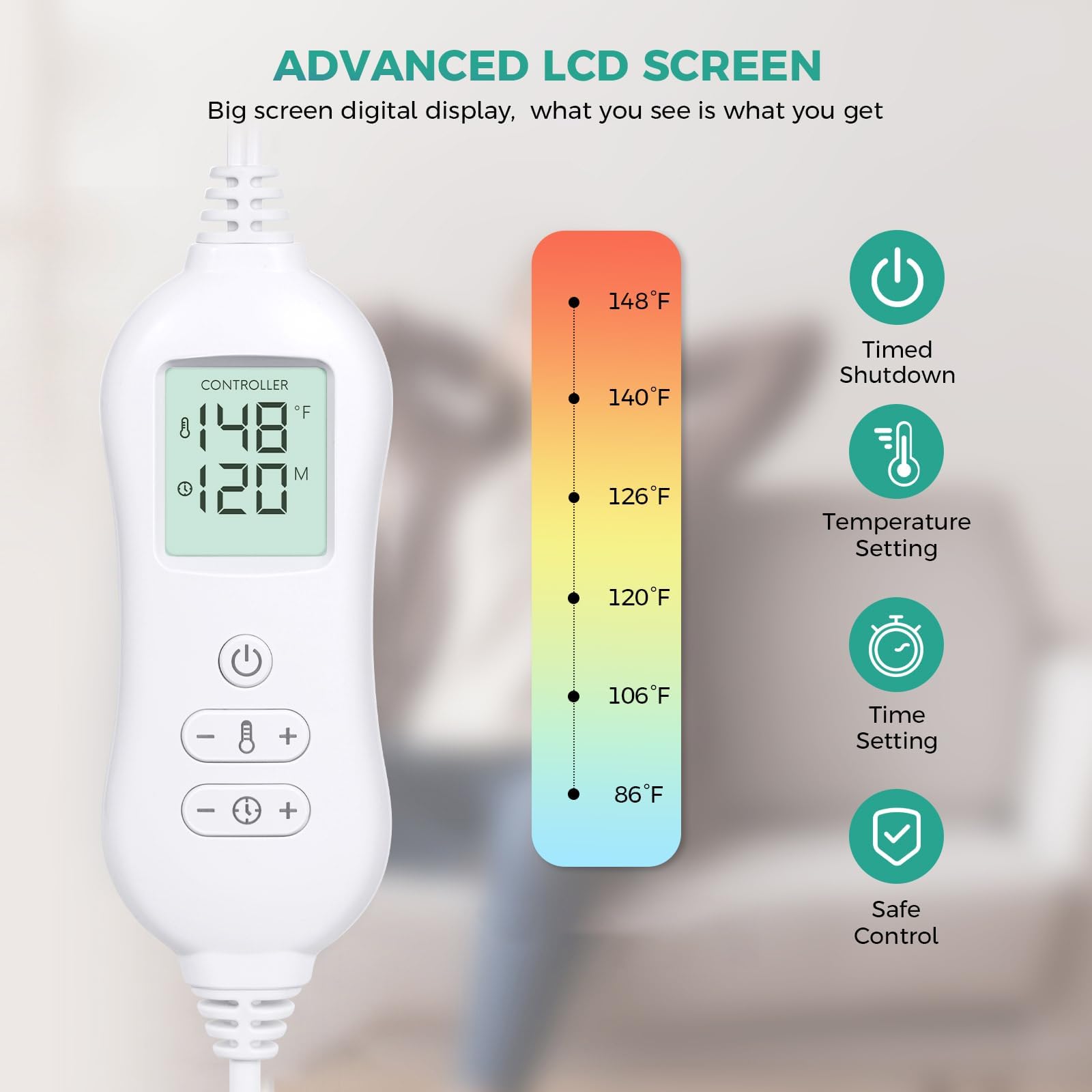 NOWWISH programmable timer and auto shut-off ensure convenient use.