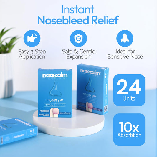 Individually wrapped NozeCalm plugs ideal for travel and first aid