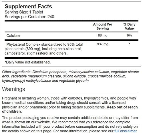 NSI Vitacost Synergy Phytosterol Complex tablets for daily plant sterol support.
