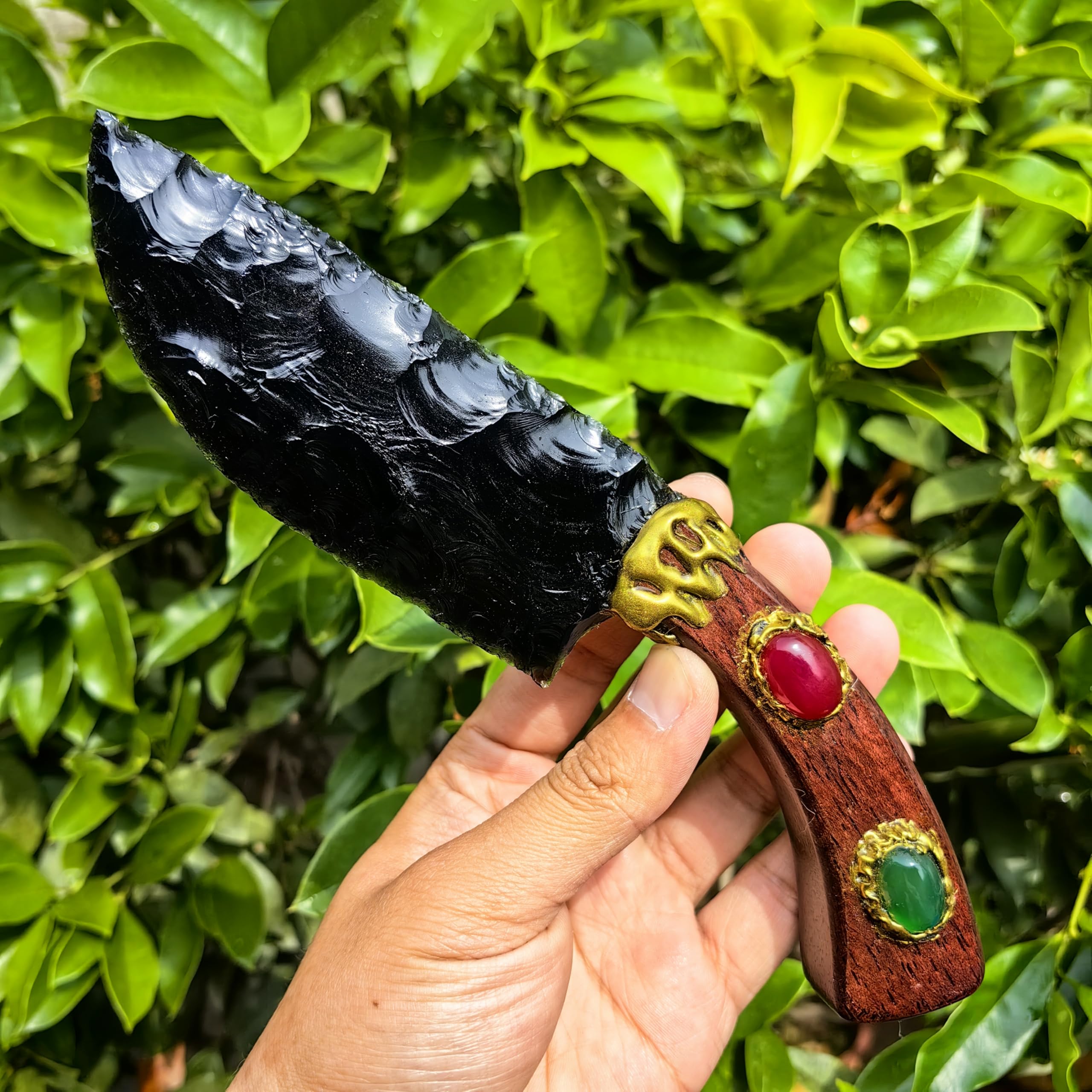 NsmjodStone Opal Obsidian Knife Arrowhead showcases crystal energy for mindful focus