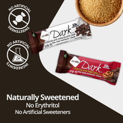 NuGo Dark Chocolate Chip pack front features dual flavor option