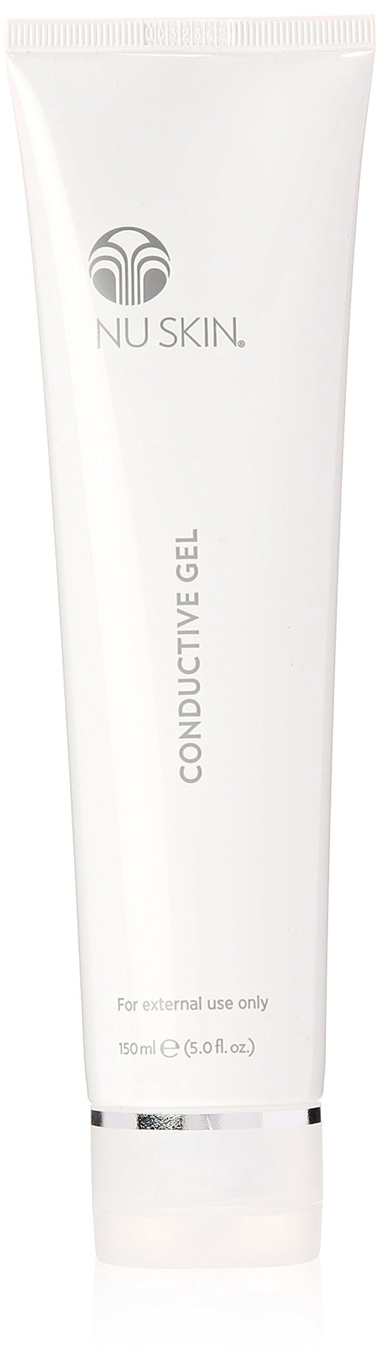 Nu Skin Conductive Gel bottle pour enhances glide during facial spa.