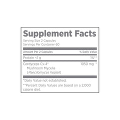 Close-up of CordyMax Cs-4 capsules for easy daily use.